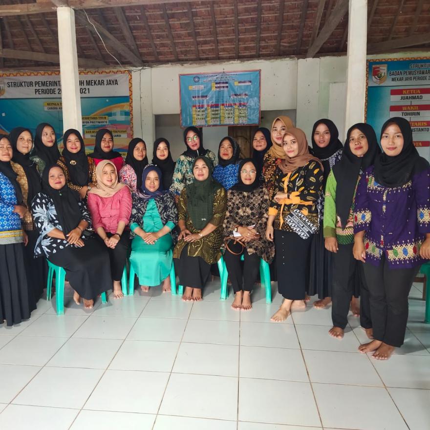 Pelantikan dan serah terima jabatan ketua tim PKK Tiyuh Mekar Jaya